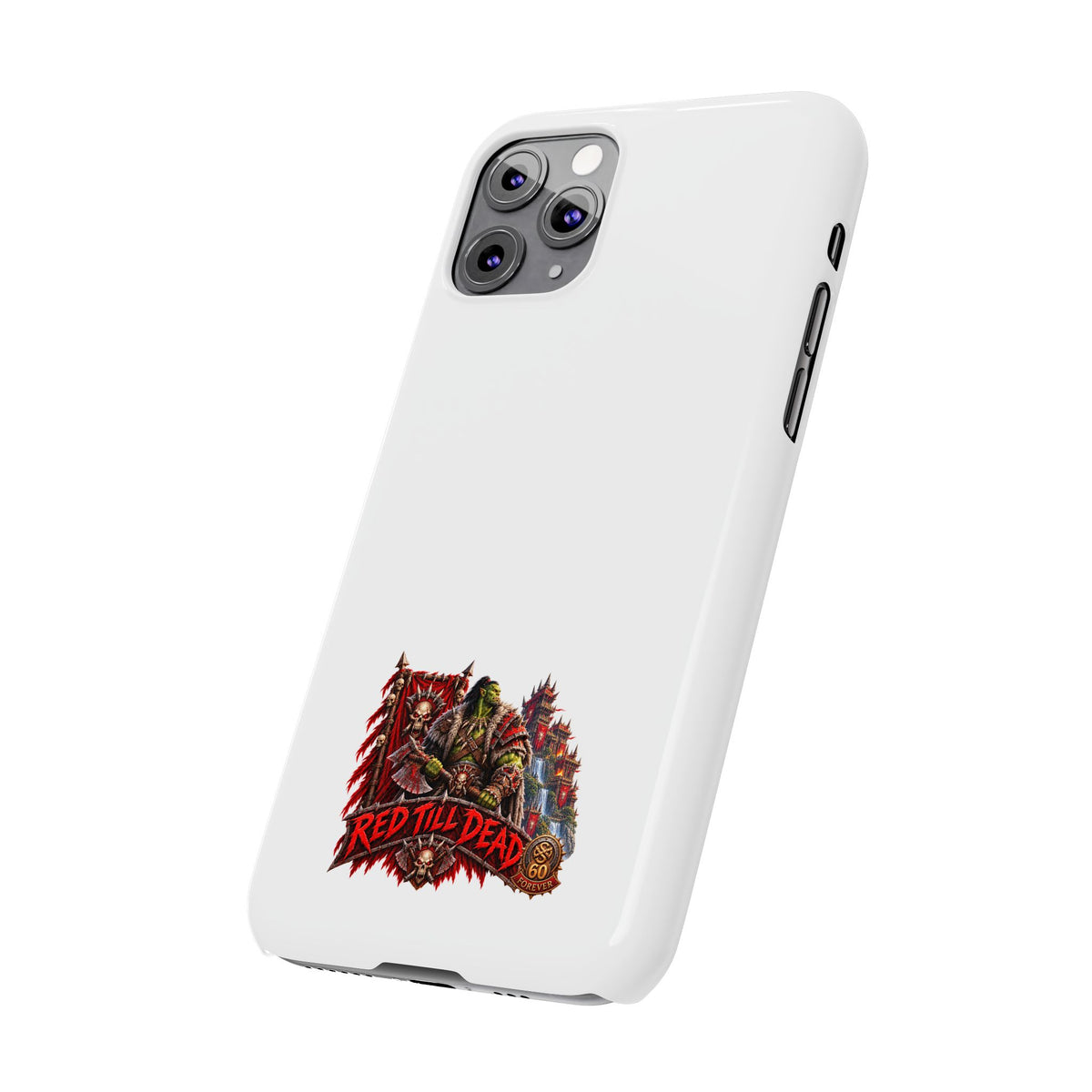 Slim Phone Case — “Red Till Dead” Vintage Horror Graphic
