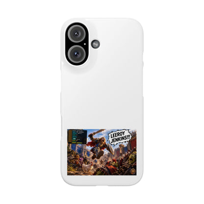Slim Phone Case — 'Leeroy Jenkins!' Gaming Meme Design