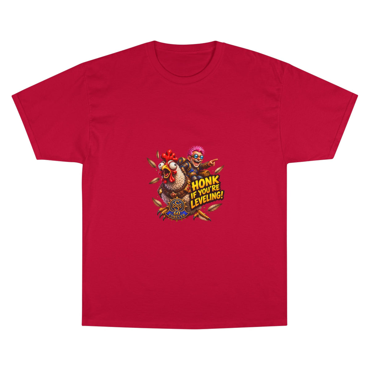 Gamer Chicken "Honk If You’re Leveling" T‑Shirt
