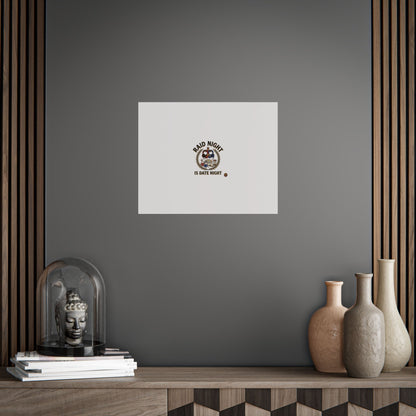 Poster – "Raid Night Is Date Night" Vintage Motorcycle Emblem