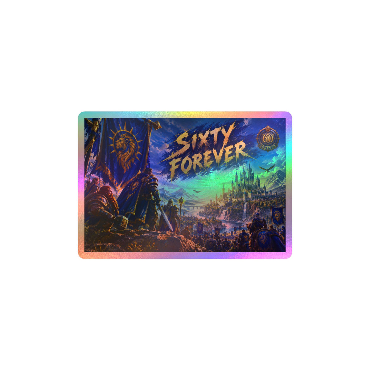 Sixty Forever – Blue Banner – Sticker