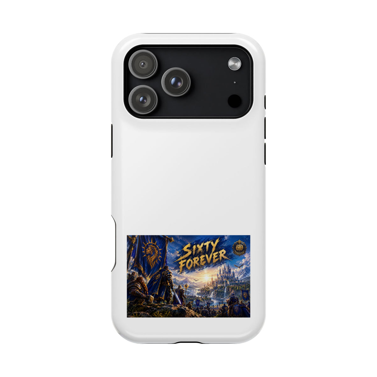 Sixty Forever – Blue Banner – Phone Case