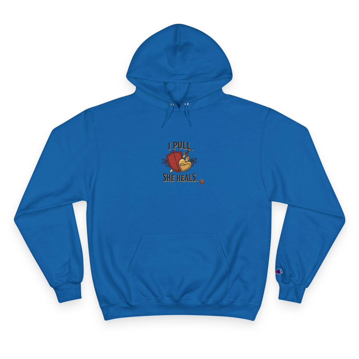 Hoodie — “I Pull, She Heals” Physical Therapy & Massage Therapist Pullover