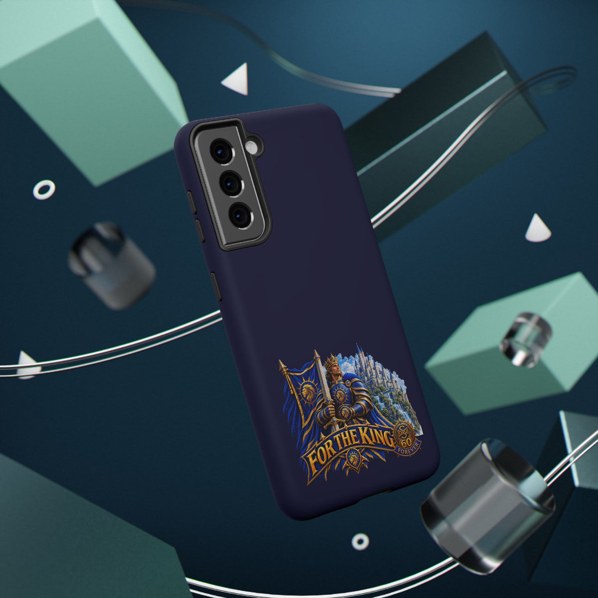 Phone Case — 'For The King' Banner Heavy-Duty Impact-Resistant Phone Case