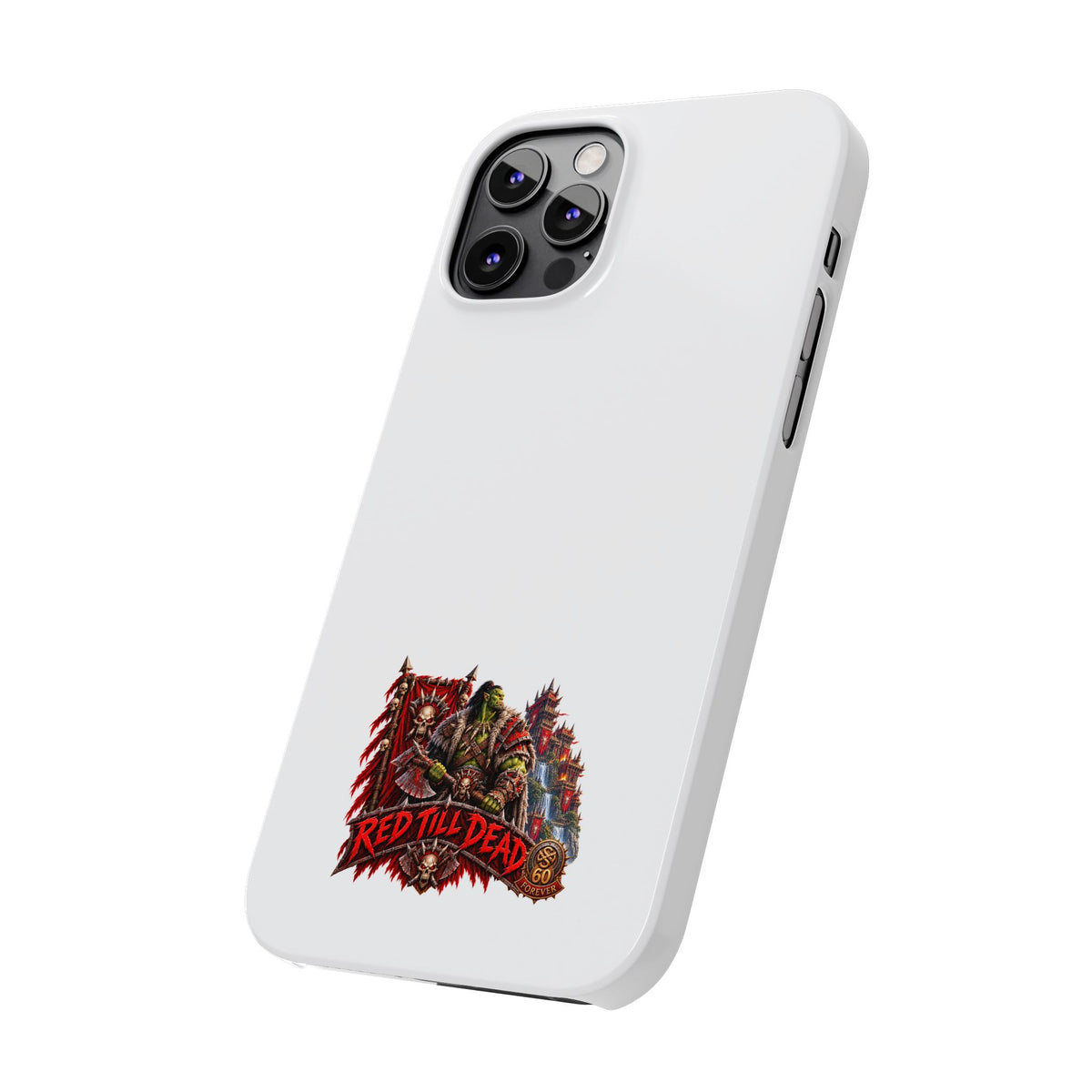 Slim Phone Case — “Red Till Dead” Vintage Horror Graphic