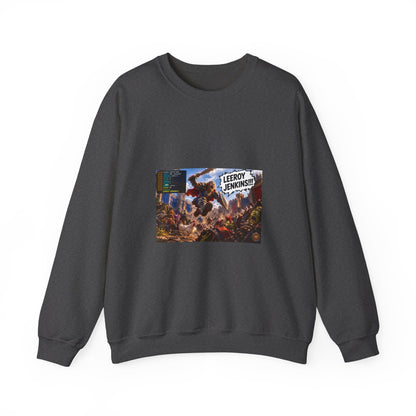 Leeroy Jenkins Crewneck Sweatshirt — Funny Gaming Meme Pullover