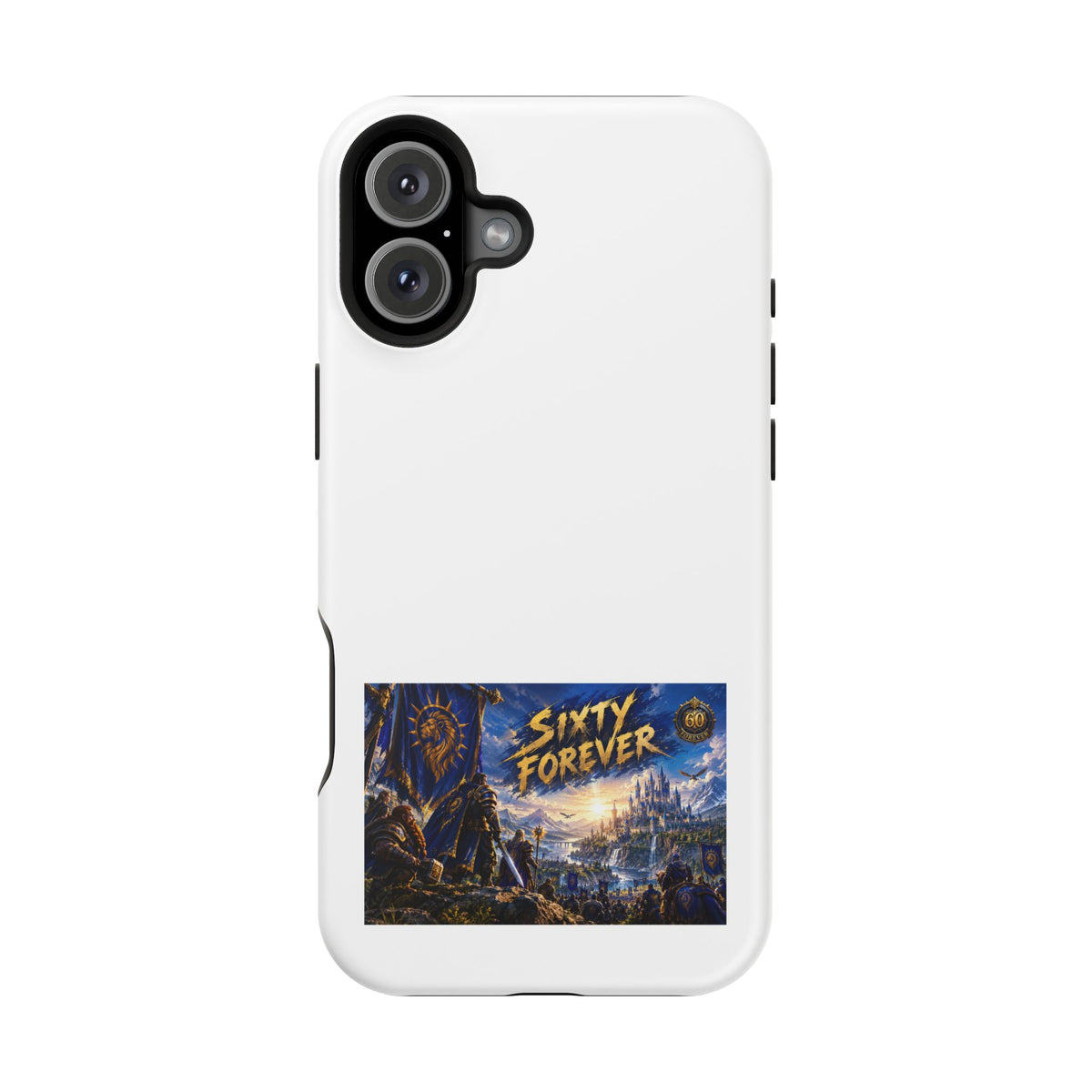 Sixty Forever – Blue Banner – Phone Case