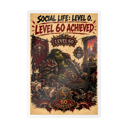 Level 60 Achieved (Red) – Sticker