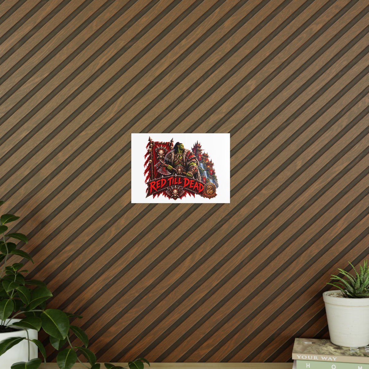 Red Till Dead Orc Warrior Poster