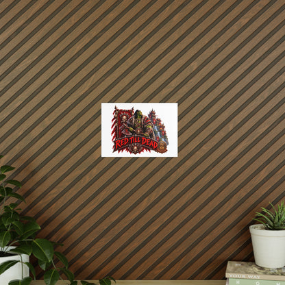 Red Till Dead Orc Warrior Poster