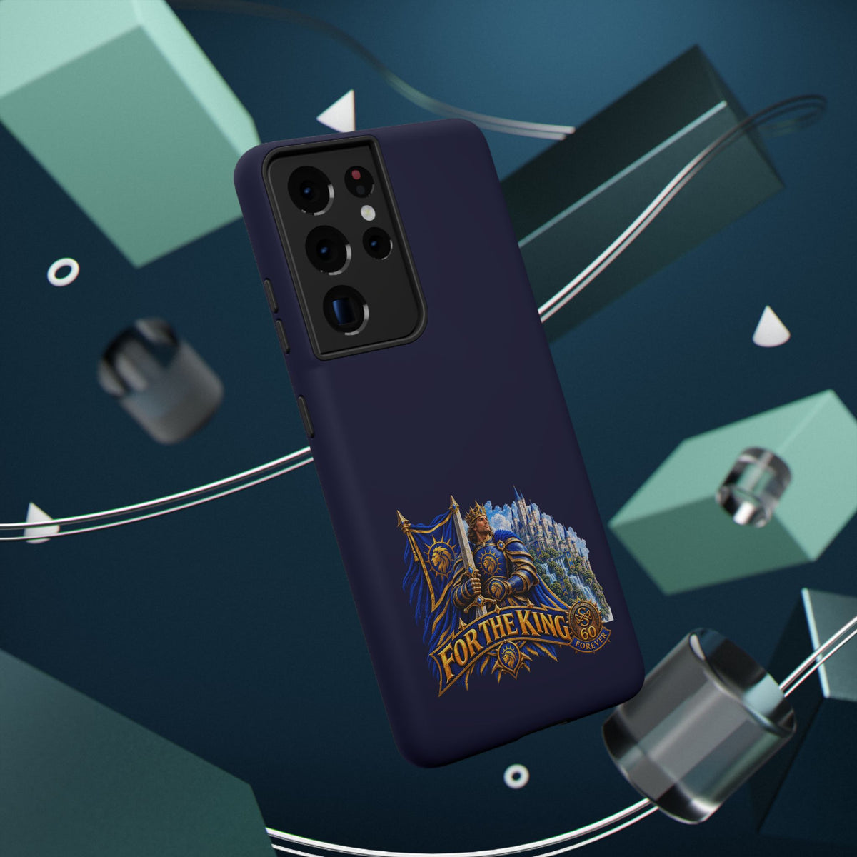Phone Case — 'For The King' Banner Heavy-Duty Impact-Resistant Phone Case