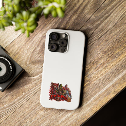 Slim Phone Case — “Red Till Dead” Vintage Horror Graphic