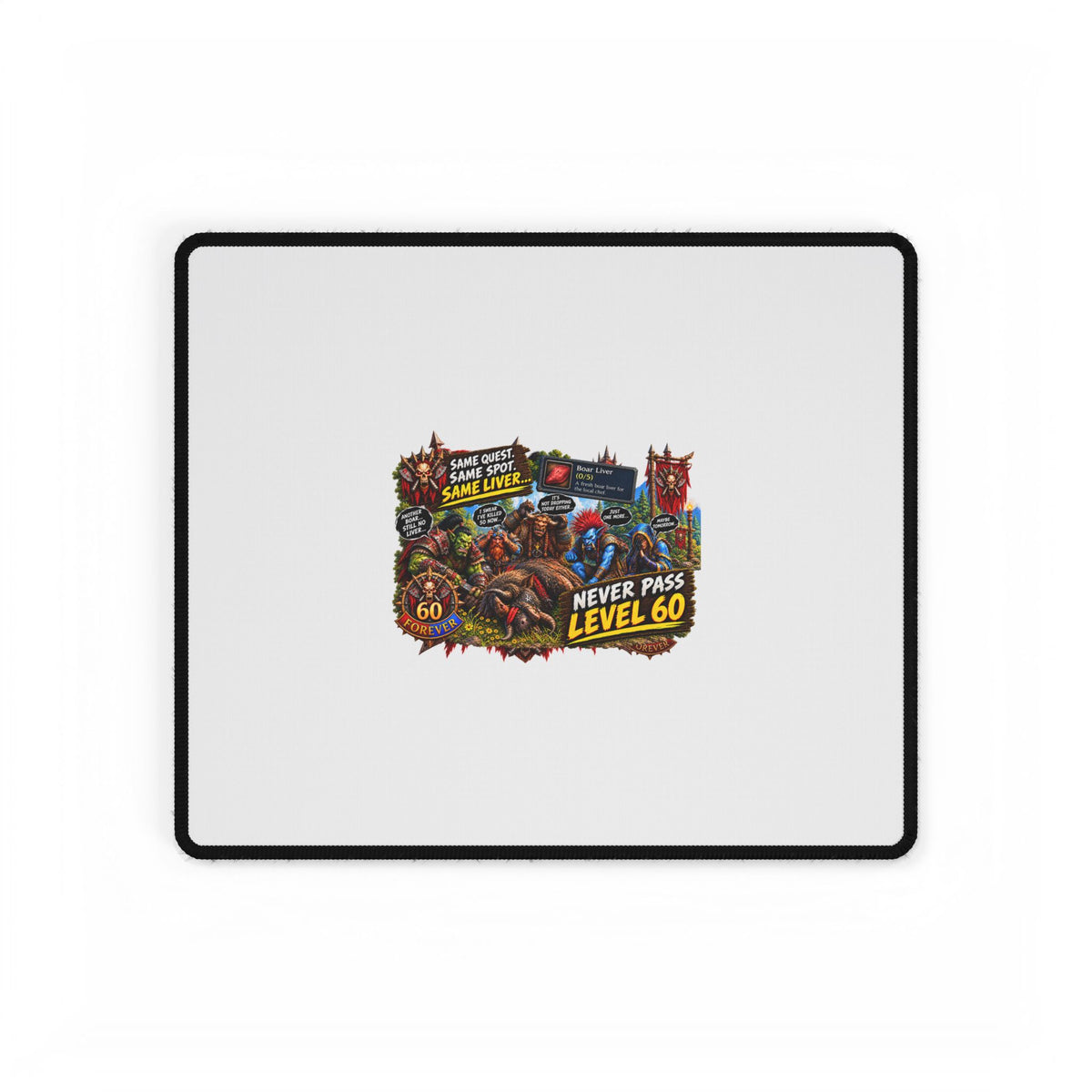 Red 'Til Dead Gamer Desk Mat — Large RPG Battle Mousepad