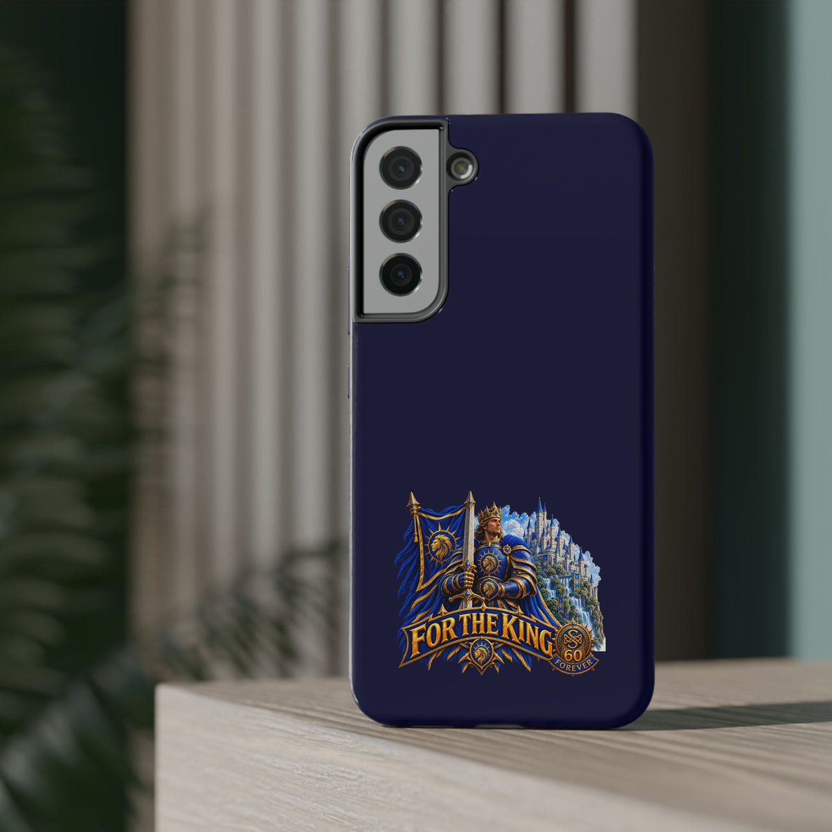 Phone Case — 'For The King' Banner Heavy-Duty Impact-Resistant Phone Case