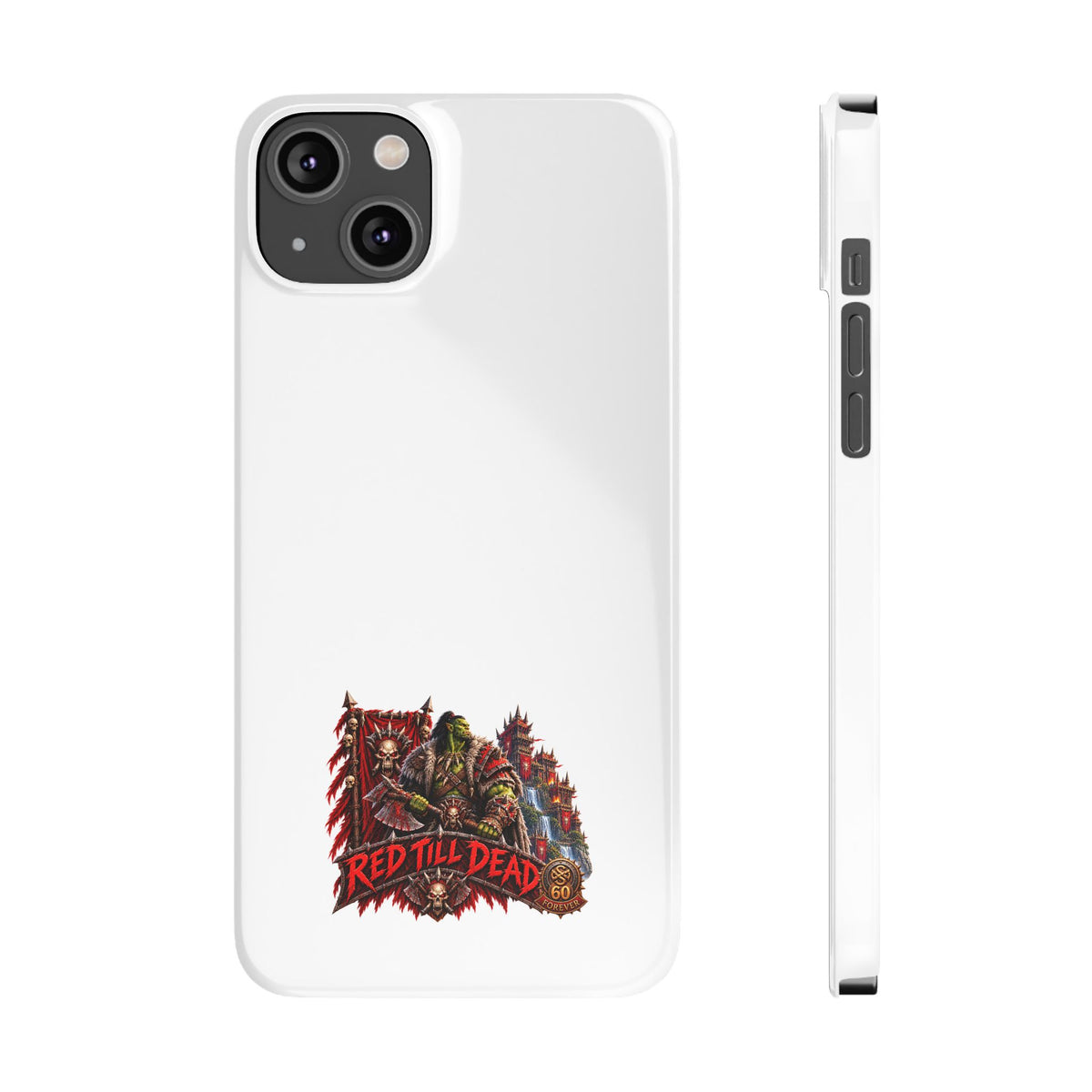 Slim Phone Case — “Red Till Dead” Vintage Horror Graphic