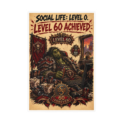 Level 60 Achieved (Red) – Sticker