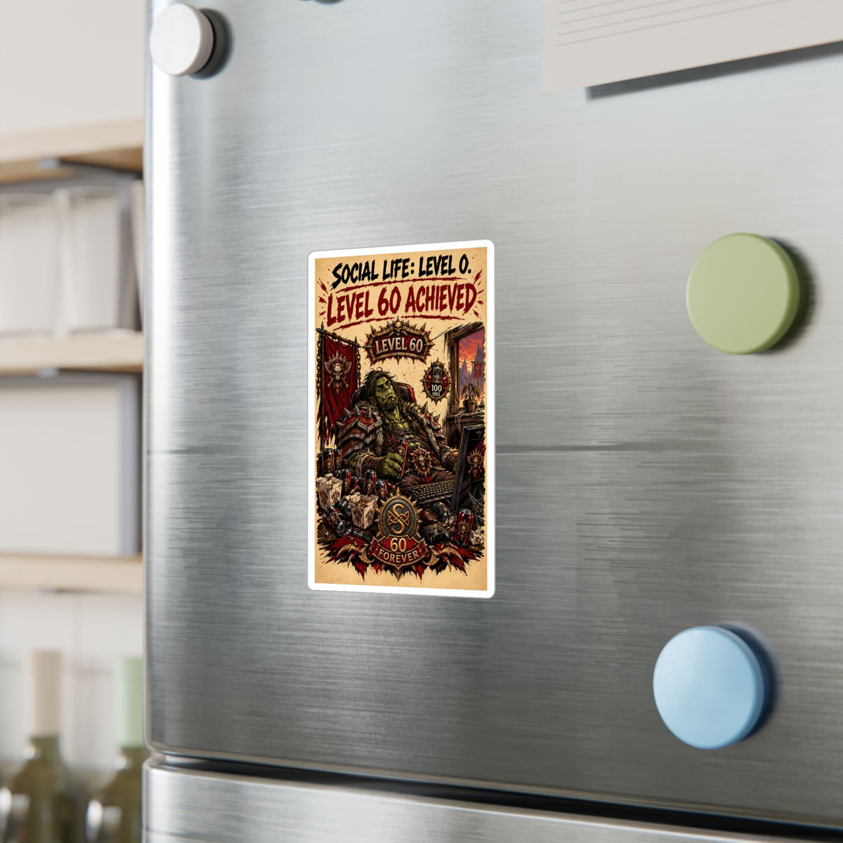 Level 60 Achieved (Red) – Sticker
