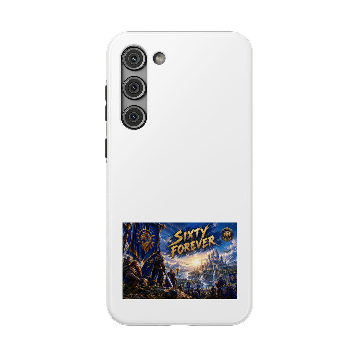 Sixty Forever – Blue Banner – Phone Case