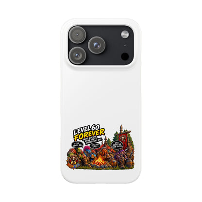 Level 60 Forever Slim Phone Case — Retro RPG Camping Gamer Design