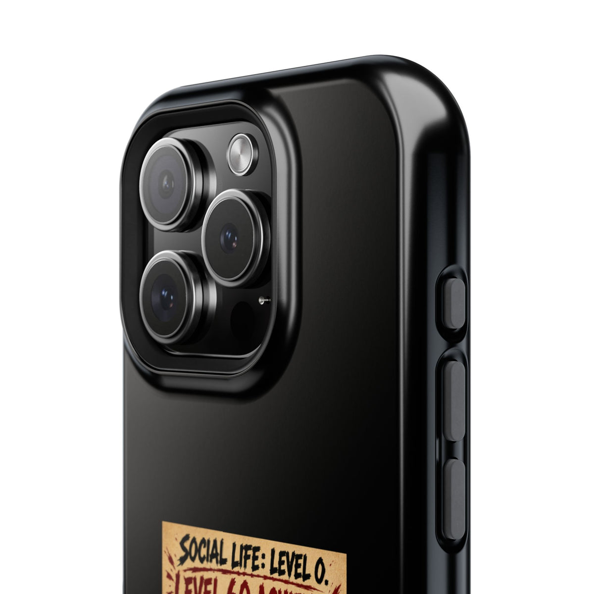 Phone Case — 'Social Life: Level 0 — Level 60 Achieved (Skull Banner)' Heavy-Duty Impact-Resistant Phone Case