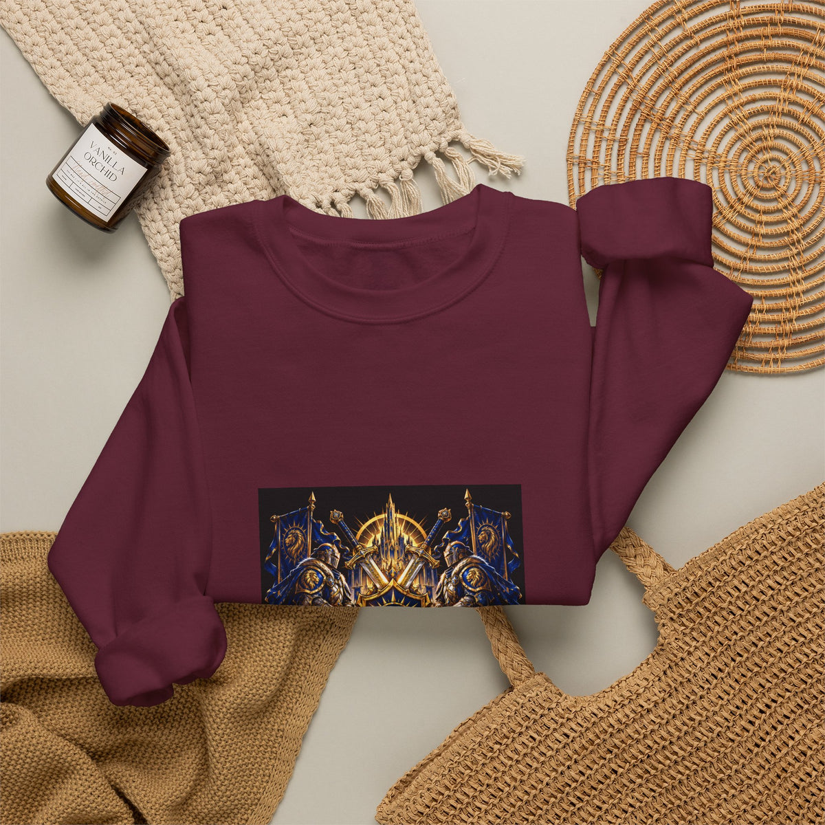 Crewneck Sweatshirt — Sixty Forever Ornate Shield Graphic