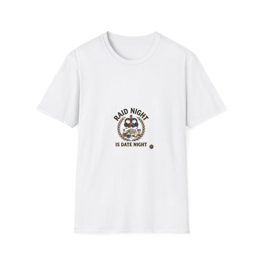 Raid Night Is Date Night T-Shirt — Military Skull Crest Graphic Tee