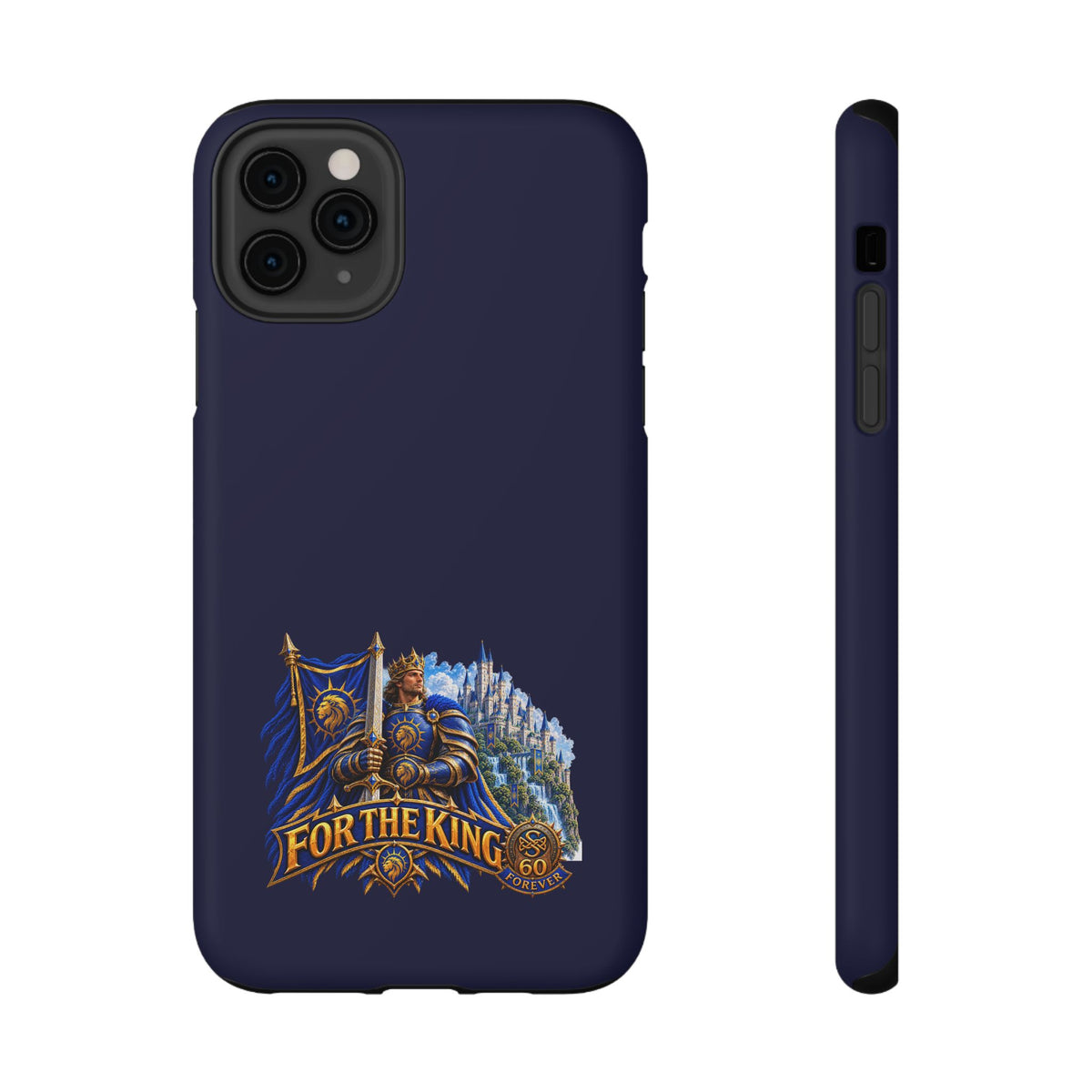 Phone Case — 'For The King' Banner Heavy-Duty Impact-Resistant Phone Case