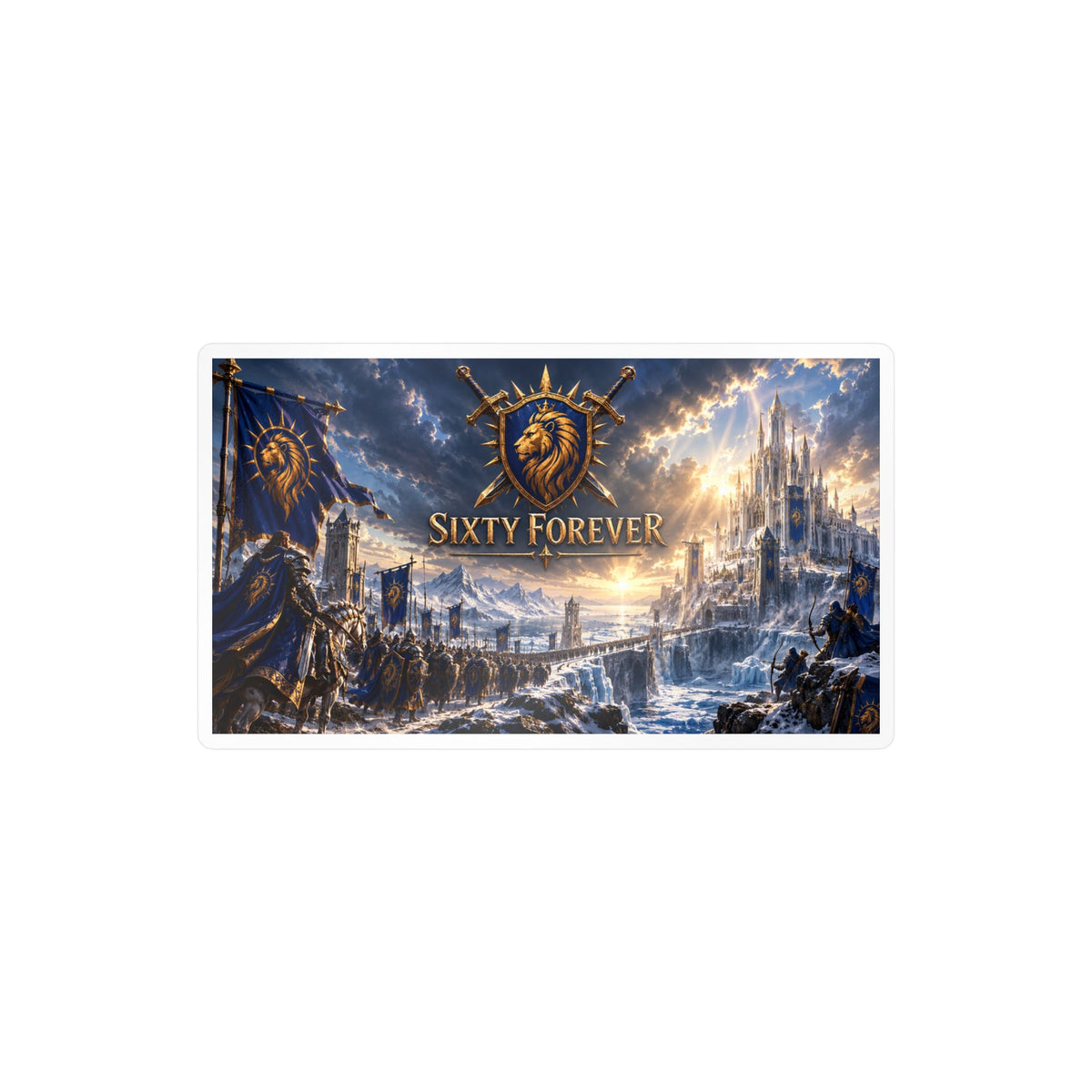Sixty Forever – Lion Shield – Sticker
