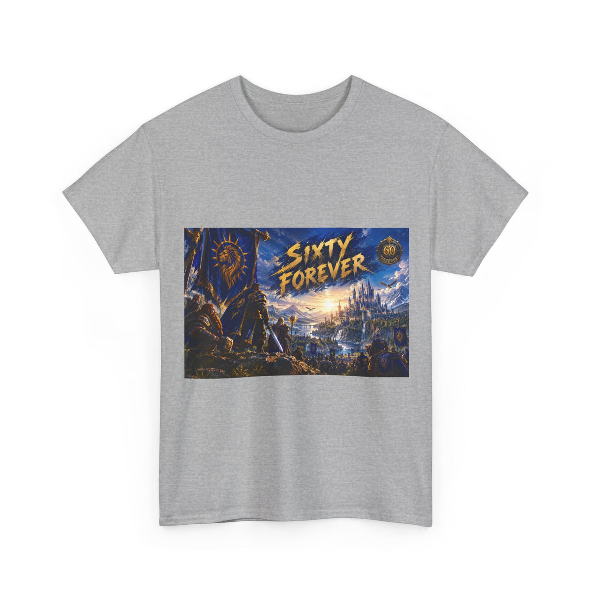 Sixty Forever – Blue Banner – T-Shirt