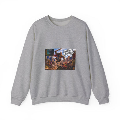 Leeroy Jenkins Crewneck Sweatshirt — Funny Gaming Meme Pullover