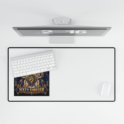 Gaming Desk Mat — "Sixty Forever" Fantasy Crest Mousepad