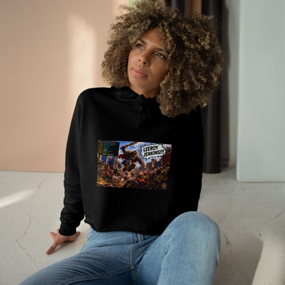 Crop Hoodie — 'Leeroy Jenkins!' Gaming Meme Cropped Hoodie