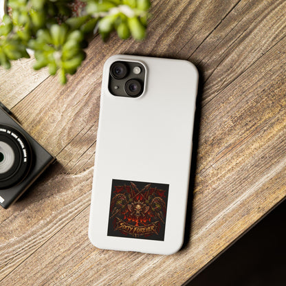 Slim Phone Case — 'Sixty Forever' Gothic Skull & Wings Design