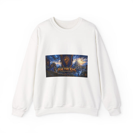 For the King Crewneck Sweatshirt – Medieval Fantasy Gaming Design