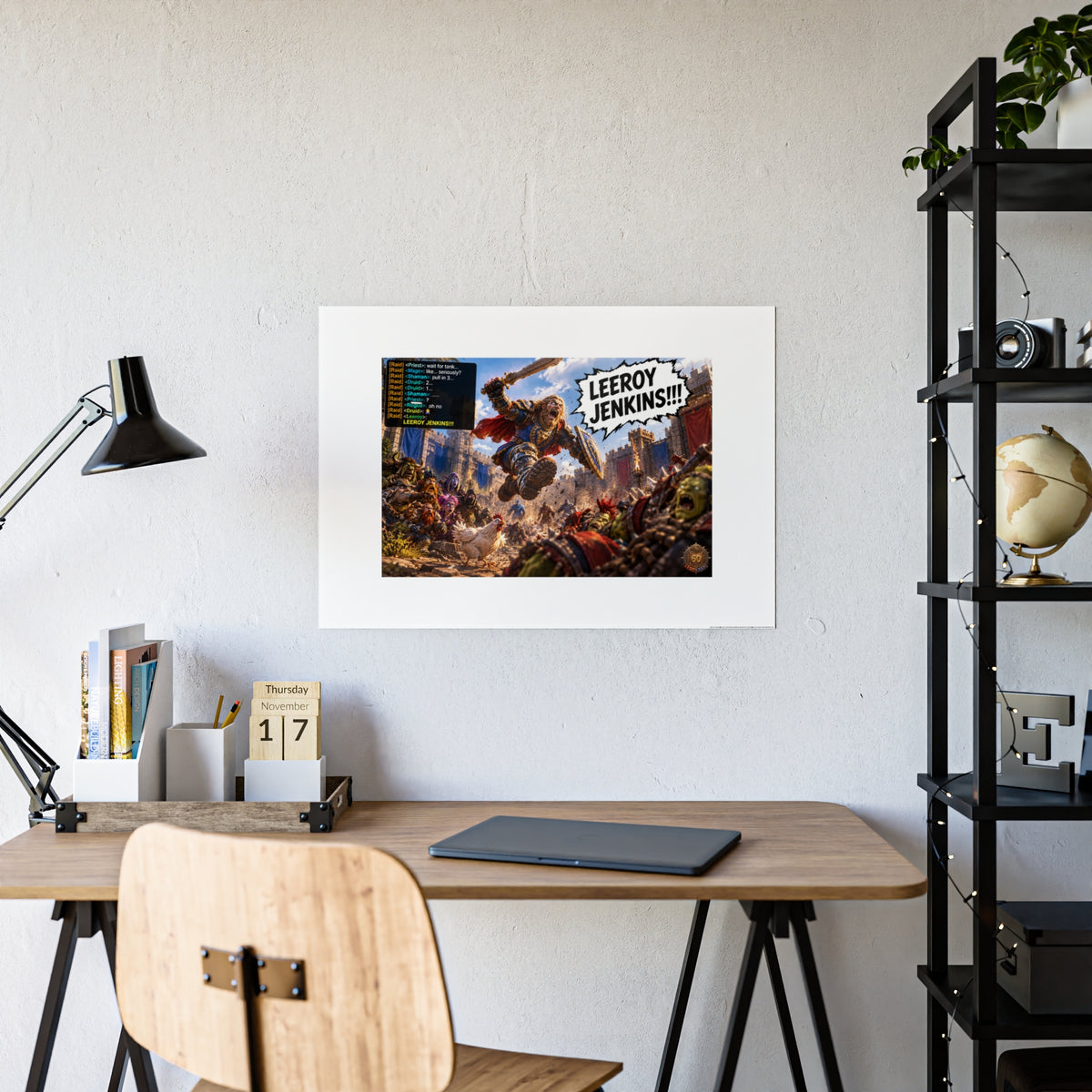Gloss Poster — 'Leeroy Jenkins' Fantasy Gaming Print