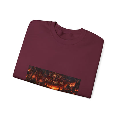 Crewneck Sweatshirt — Dark Fantasy 'Enjoy The Flames' Graphic