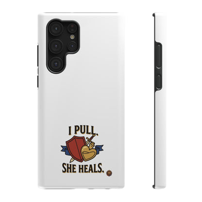 Phone Case — 'I Pull. She Heals.' Heavy-Duty Impact-Resistant Phone Case