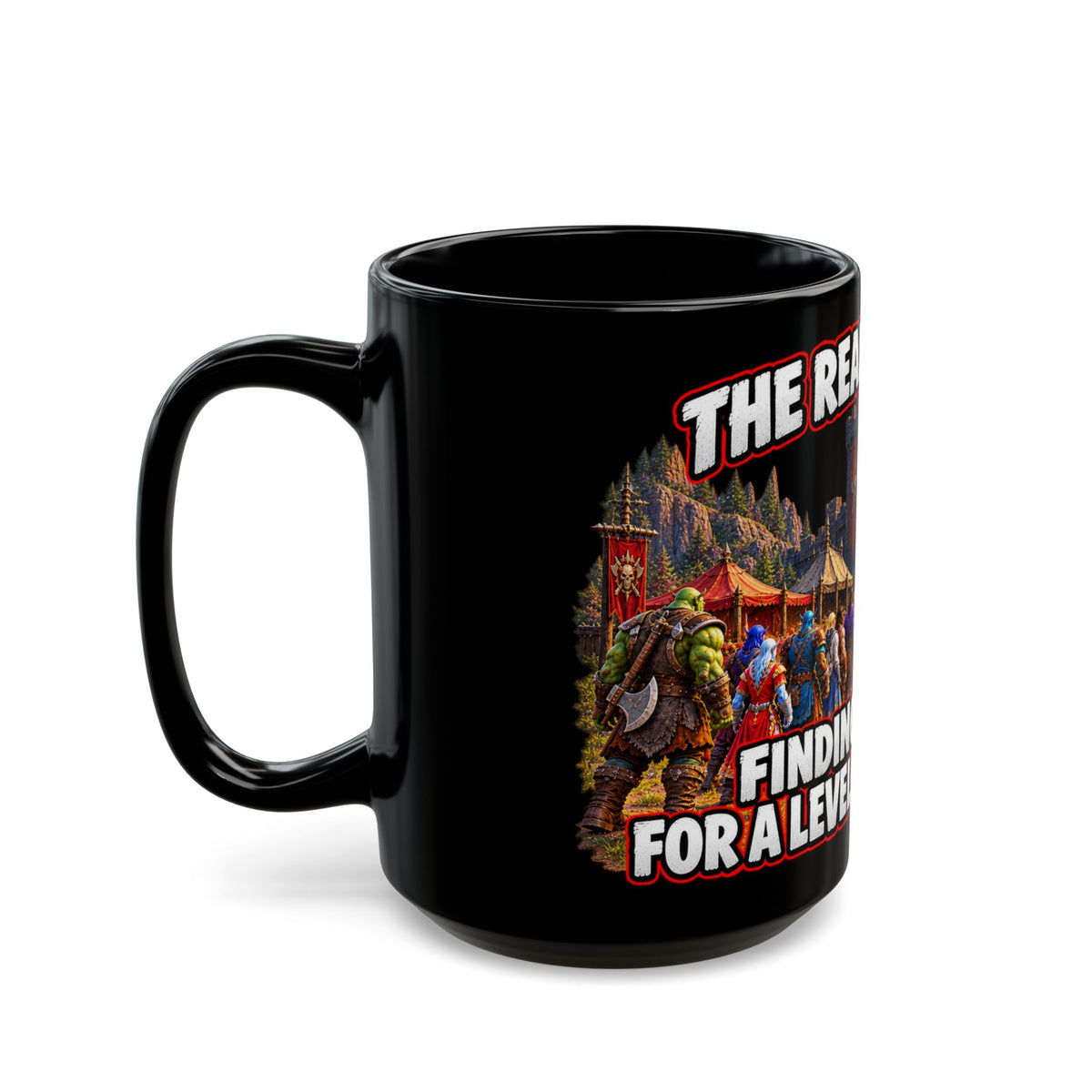 The Real Endgame: Finding a Group – Black Mug (11oz & 15oz)