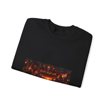 Crewneck Sweatshirt — Dark Fantasy 'Enjoy The Flames' Graphic