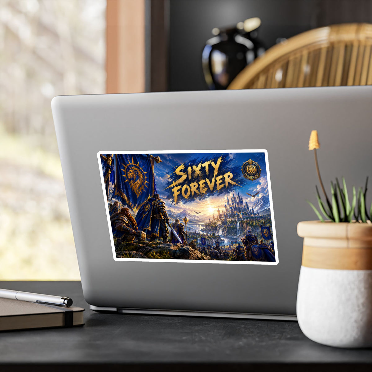 Sixty Forever – Blue Banner – Sticker