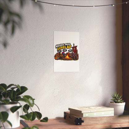 Never Pass Level 60 – Fine Art Poster | Sixty Forever Co.