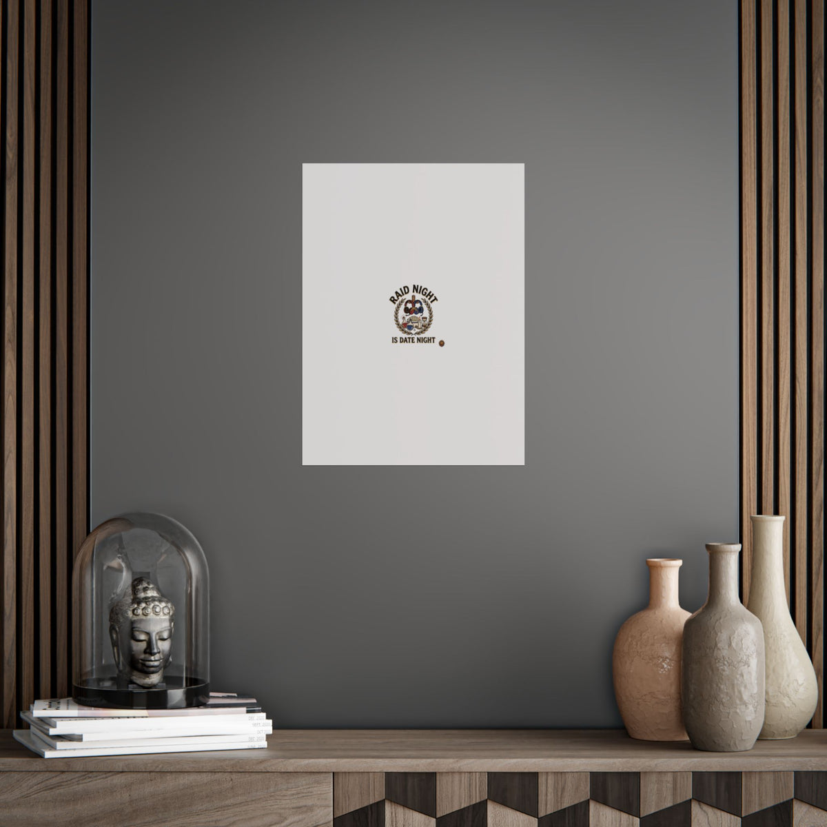 Poster – "Raid Night Is Date Night" Vintage Motorcycle Emblem