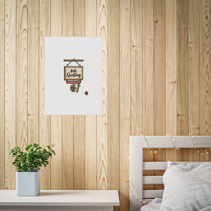 BRB Questing Poster — "Back Before the Raid" RPG Gaming Wall Art