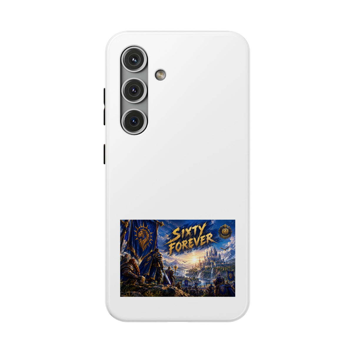 Sixty Forever – Blue Banner – Phone Case