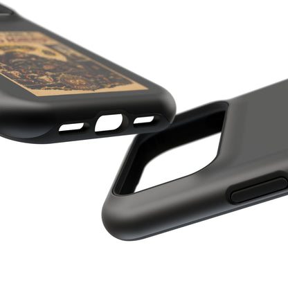 Phone Case — 'Social Life: Level 0 — Level 60 Achieved (Lion Banner)' Heavy-Duty Impact-Resistant Phone Case