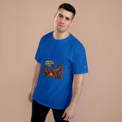 Level 60 Forever T-Shirt – Retro RPG Campfire Gamer Tee