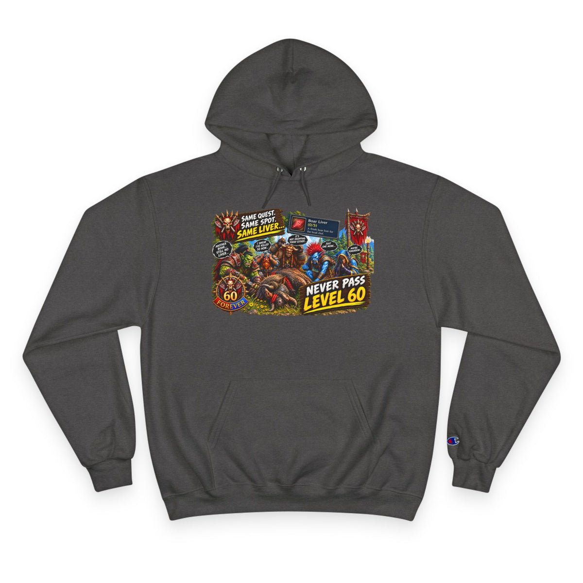 Never Pass Level 60 – Hoodie | Sixty Forever Co.
