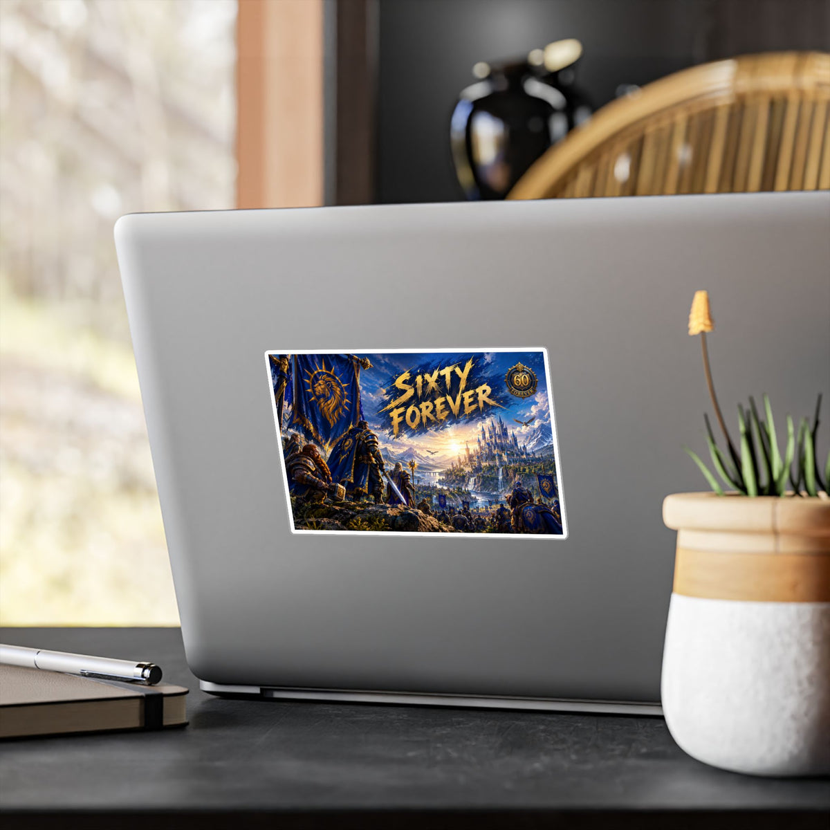 Sixty Forever – Blue Banner – Poster Decal