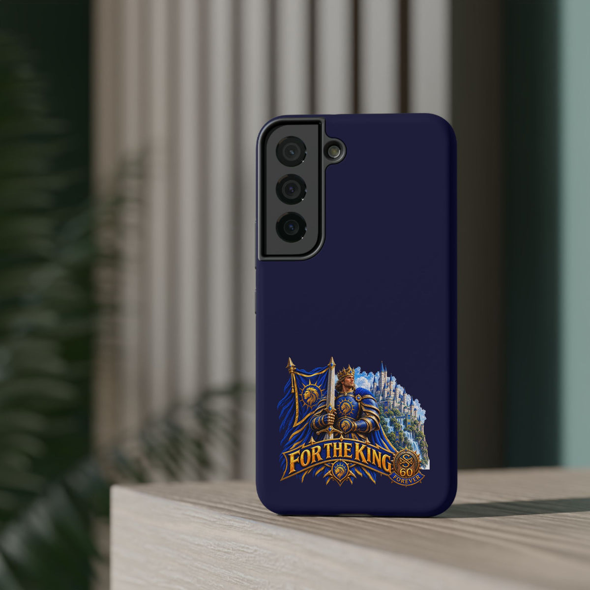 Phone Case — 'For The King' Banner Heavy-Duty Impact-Resistant Phone Case