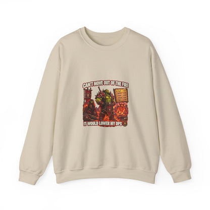 Crewneck Sweatshirt — Retro Dungeons & Dragons Goblin Art "Get Out of the Fire" RPG Gaming Tee